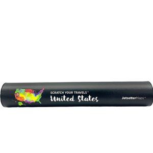 JetsetterMaps Scratch Your Travels USA Watercolors 18 x 12 NIB